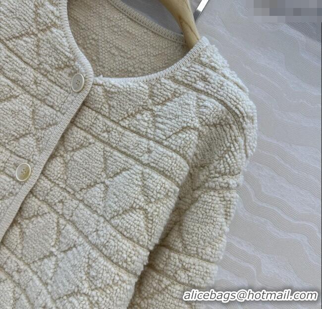 Top Grade Dior Wool Blend Oblique Cardigan DR101506 White 2025