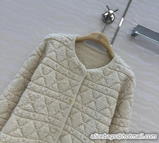 Top Grade Dior Wool Blend Oblique Cardigan DR101506 White 2025
