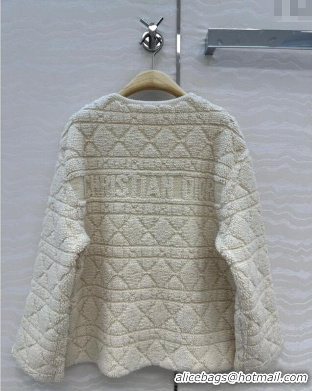 Top Grade Dior Wool Blend Oblique Cardigan DR101506 White 2025
