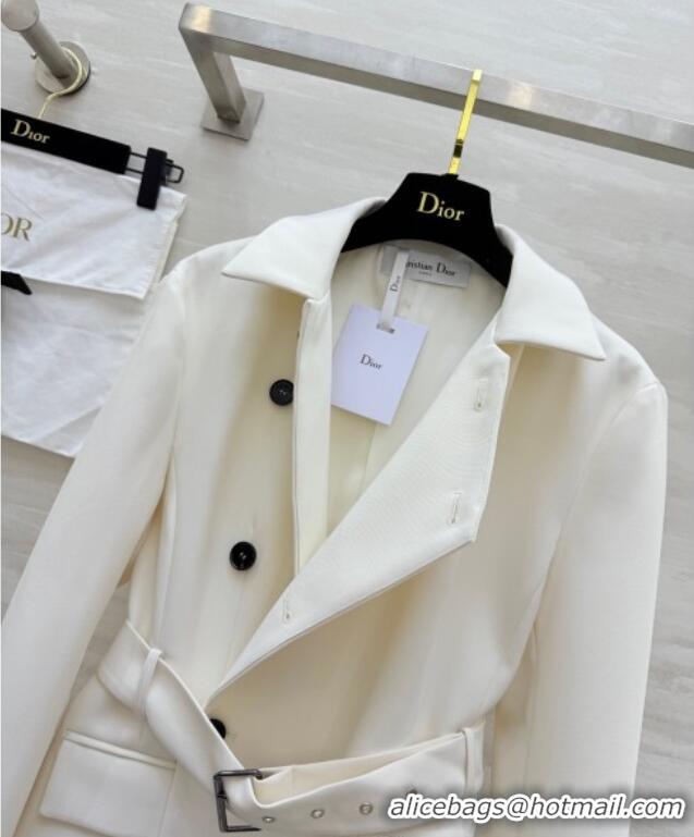Good Taste Dior Belted Jacket DR101507 White 2025
