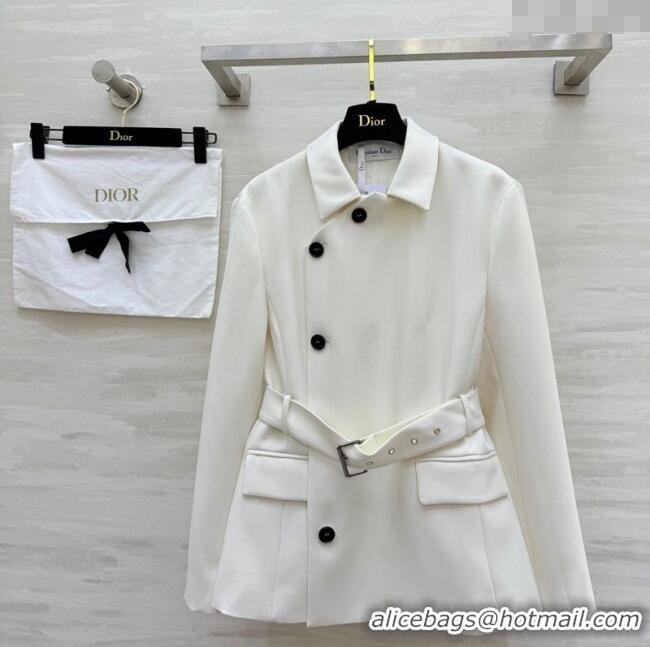Good Taste Dior Belted Jacket DR101507 White 2025