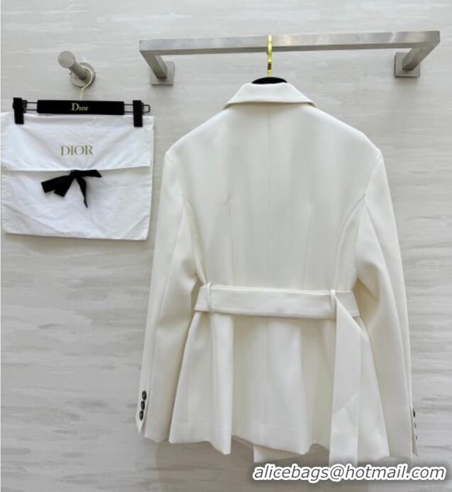 Good Taste Dior Belted Jacket DR101507 White 2025