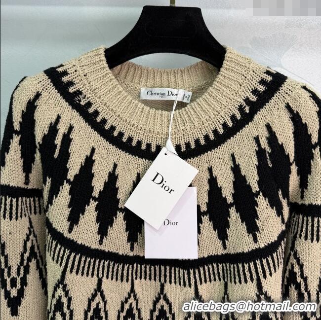 Well Crafted Dior Wool Cashmere Crochet Sweater 1015 Beige 2025