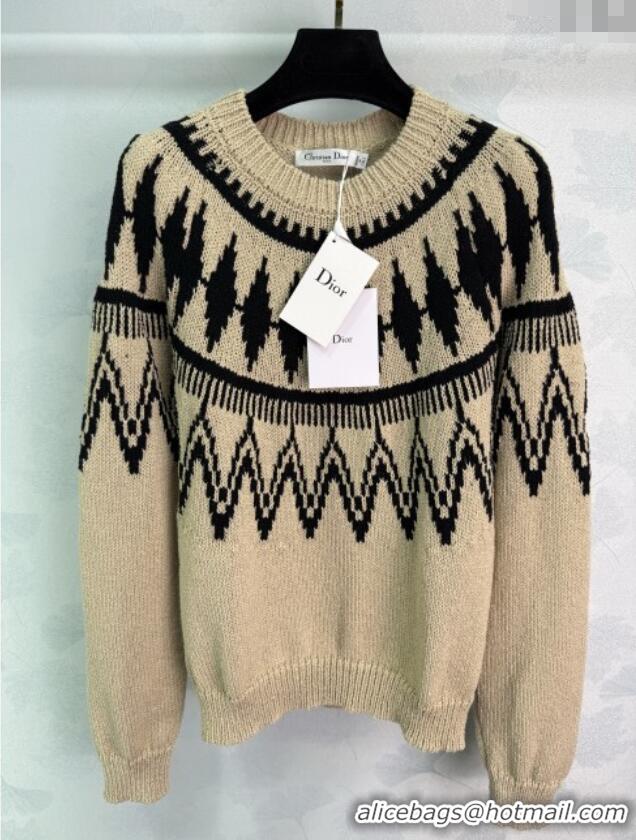 Well Crafted Dior Wool Cashmere Crochet Sweater 1015 Beige 2025