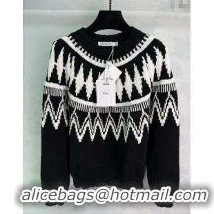 Best Price Dior Wool Cashmere Crochet Sweater 1015 Black 2025