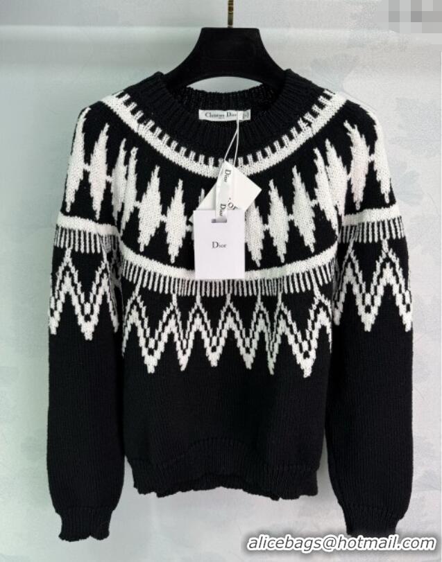 Best Price Dior Wool Cashmere Crochet Sweater 1015 Black 2025