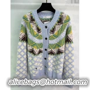 Reasonable Price Dior Wool Blend Cardigan DR101508 Blue 2025