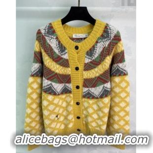 Promotional Dior Wool Blend Cardigan DR101508 Yellow 2025