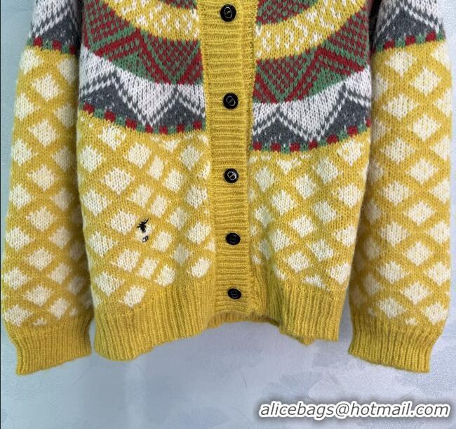 Promotional Dior Wool Blend Cardigan DR101508 Yellow 2025