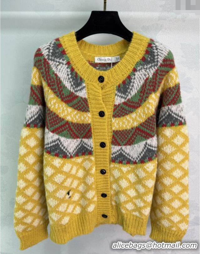 Promotional Dior Wool Blend Cardigan DR101508 Yellow 2025