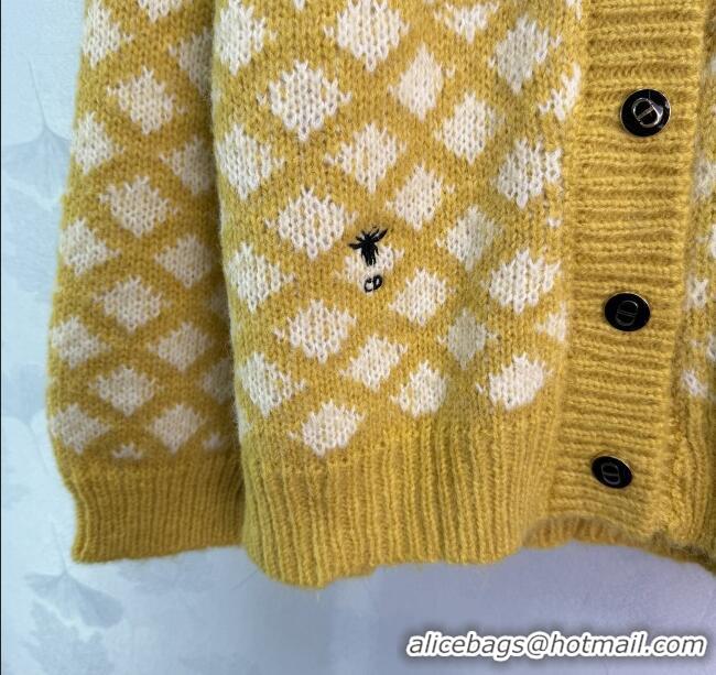 Promotional Dior Wool Blend Cardigan DR101508 Yellow 2025