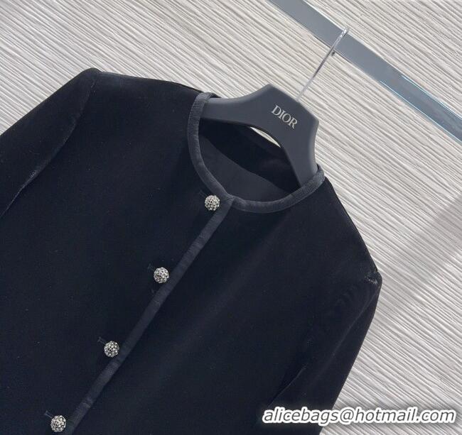 Affordable Price Dior Velvet Jacket DR110608 Black 2025