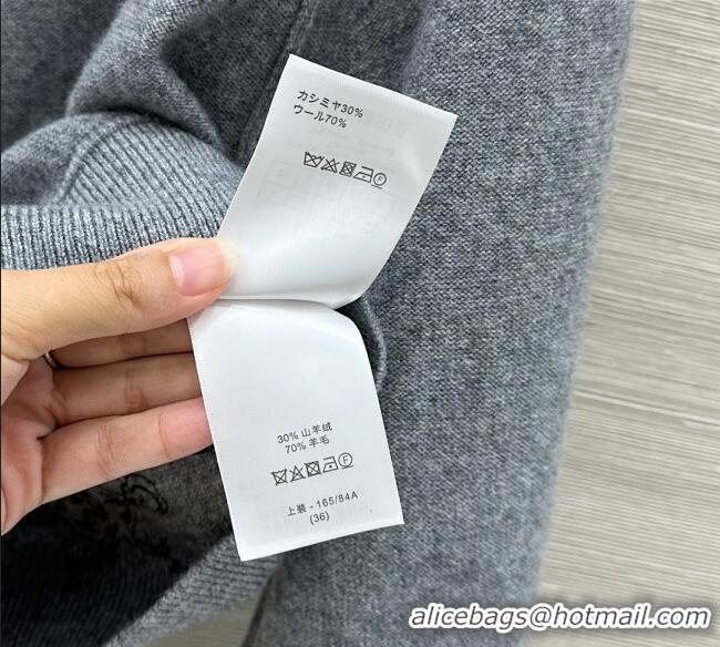 Buy Cheapest Dior Wool Cashmere Cardigan DR110616 Grey 2025