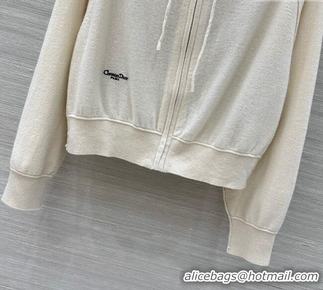 Luxury Discount Dior Wool Cashmere Cardigan DR110616 White 2025