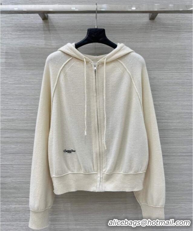 Luxury Discount Dior Wool Cashmere Cardigan DR110616 White 2025