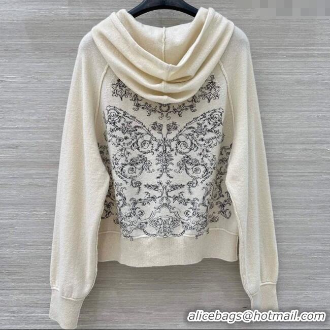 Luxury Discount Dior Wool Cashmere Cardigan DR110616 White 2025