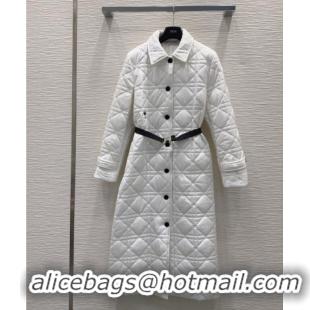 Top Design Dior Quilted Padded Coat DR110636 White 2025