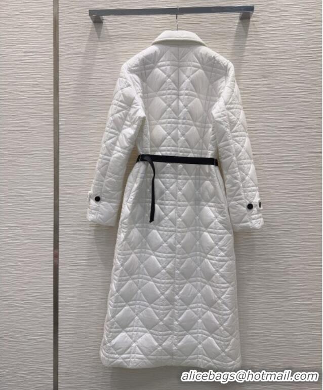 Top Design Dior Quilted Padded Coat DR110636 White 2025