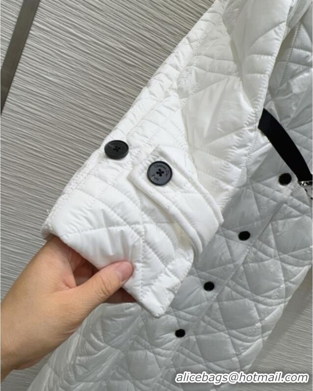 Top Design Dior Quilted Padded Coat DR110636 White 2025