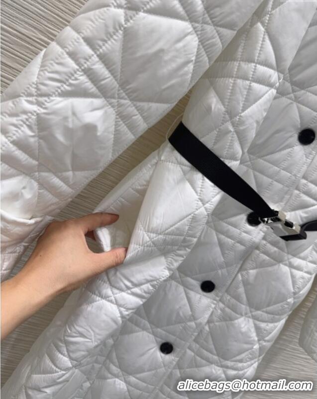 Top Design Dior Quilted Padded Coat DR110636 White 2025