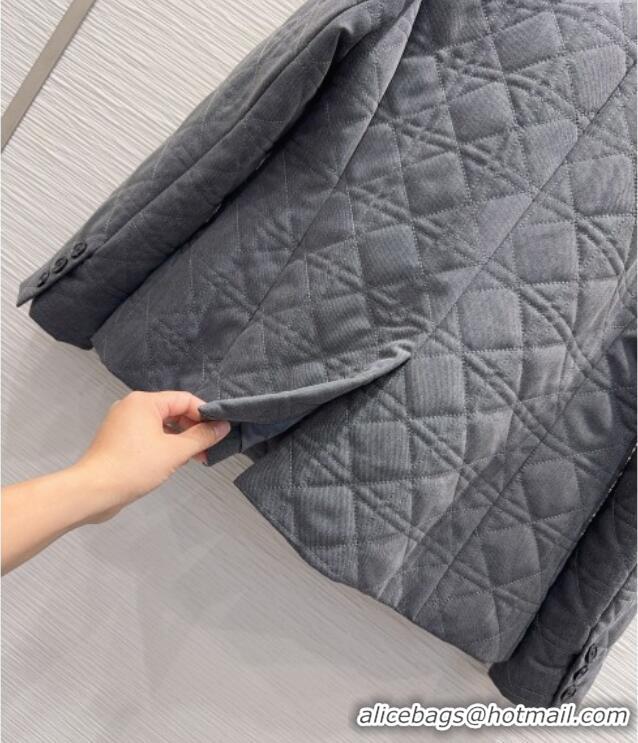 Buy Discount Dior Oblique Padded Jacket and Skirt DR110641 Grey 2025