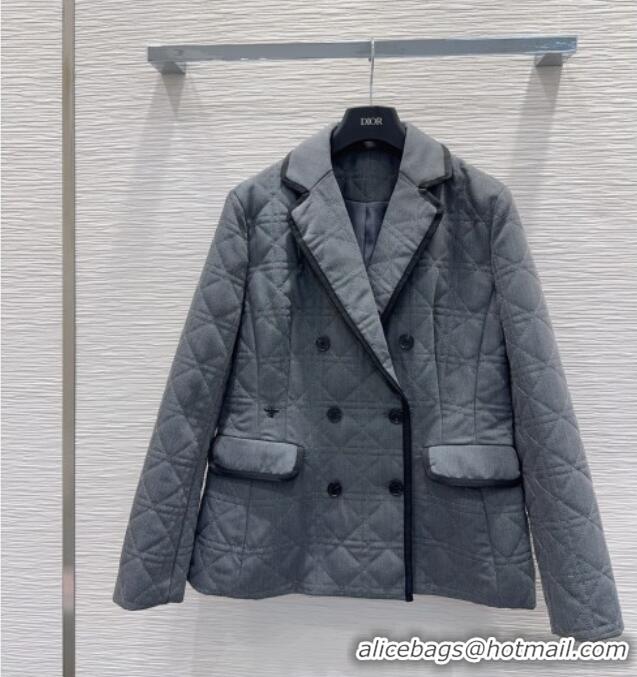 Buy Discount Dior Oblique Padded Jacket and Skirt DR110641 Grey 2025