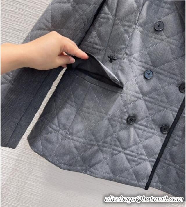 Buy Discount Dior Oblique Padded Jacket and Skirt DR110641 Grey 2025