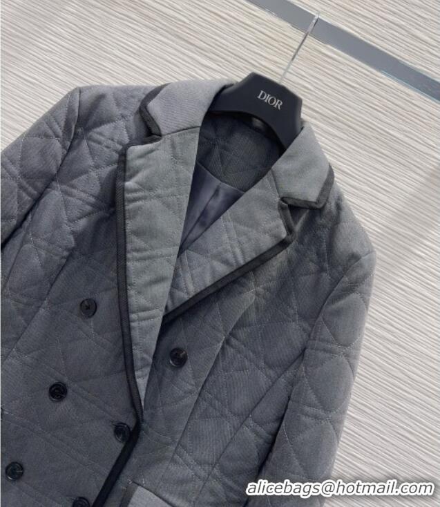 Buy Discount Dior Oblique Padded Jacket and Skirt DR110641 Grey 2025