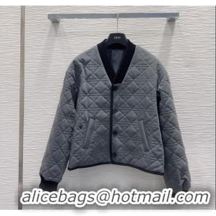 Luxury Cheap Dior Quilted Padded Jacket DR110645 Grey 2025