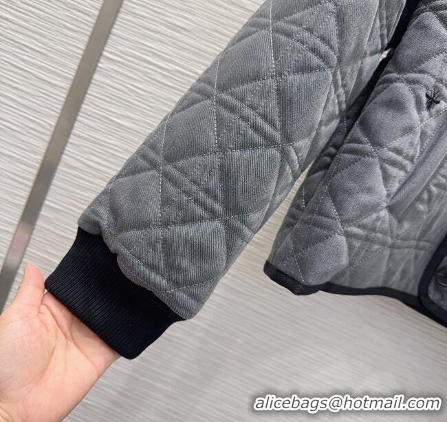 Luxury Cheap Dior Quilted Padded Jacket DR110645 Grey 2025