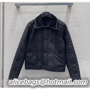 Luxury Cheap Dior Quilted Padded Jacket DR110646 Black 2025