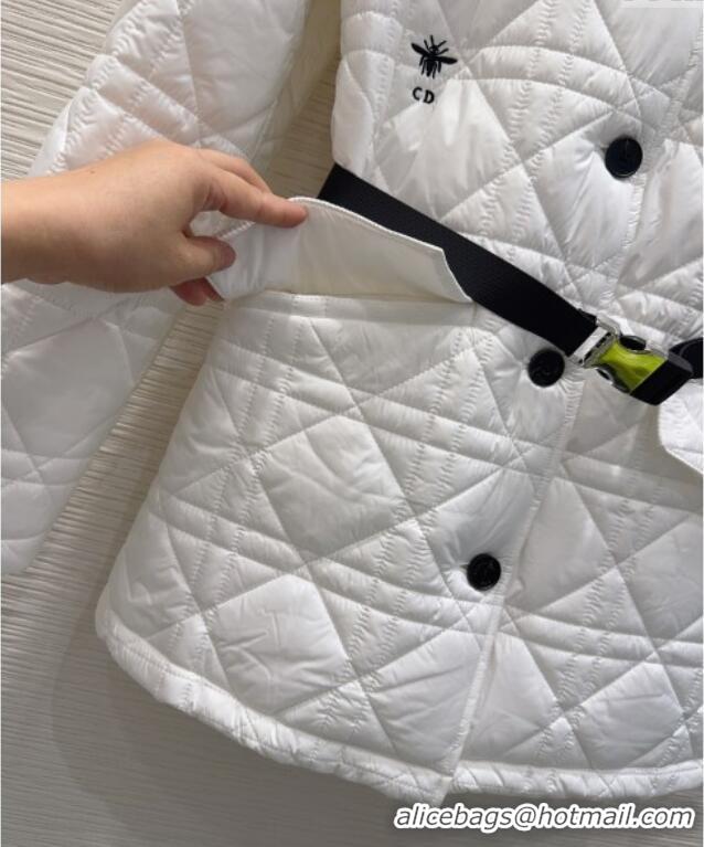 Best Price Dior Quilted Padded Jacket DR110650 White 2025