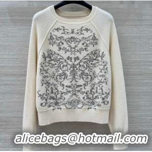 Traditional Discount Dior Wool Cashmere Sweater DR110653 White 2025