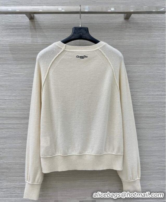 Traditional Discount Dior Wool Cashmere Sweater DR110653 White 2025