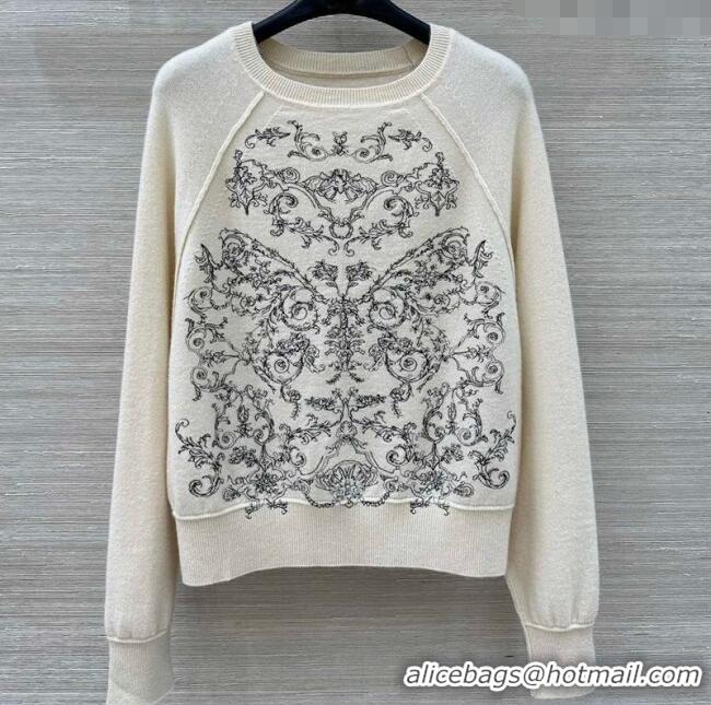 Traditional Discount Dior Wool Cashmere Sweater DR110653 White 2025