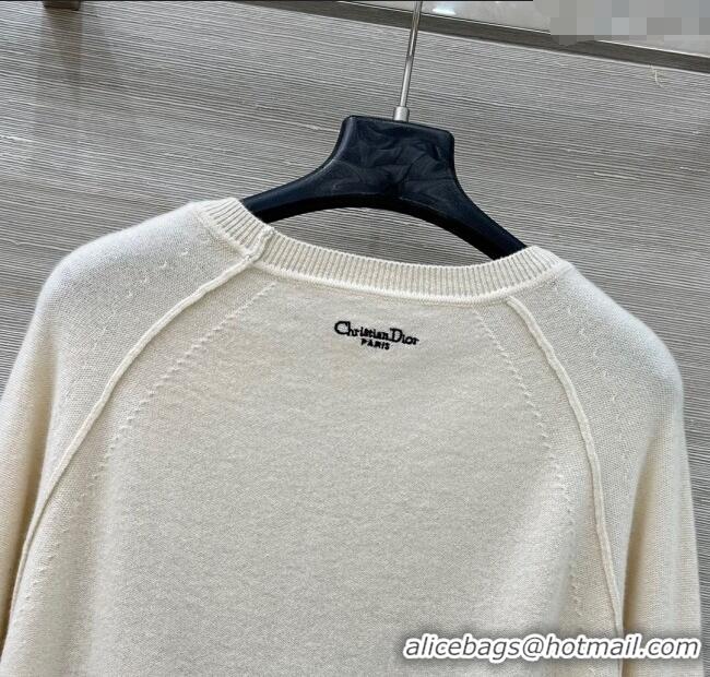 Traditional Discount Dior Wool Cashmere Sweater DR110653 White 2025