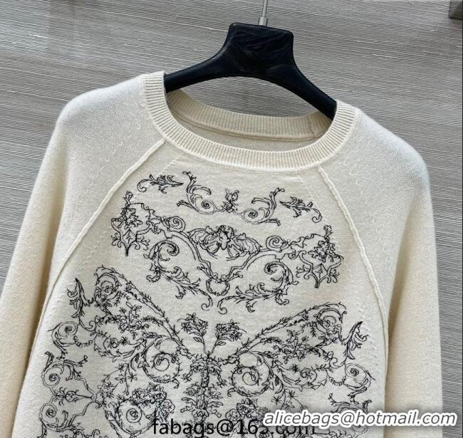 Traditional Discount Dior Wool Cashmere Sweater DR110653 White 2025