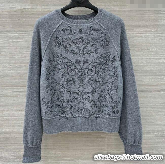 Reasonable Price Dior Wool Cashmere Sweater DR110653 Grey 2025