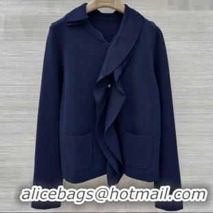 Reasonable Price Dior Ruffled Cardigan DR110679 Royal Blue 2025