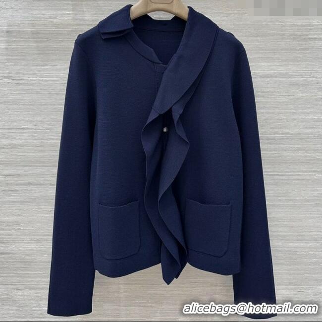 Reasonable Price Dior Ruffled Cardigan DR110679 Royal Blue 2025