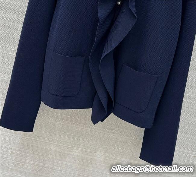 Reasonable Price Dior Ruffled Cardigan DR110679 Royal Blue 2025