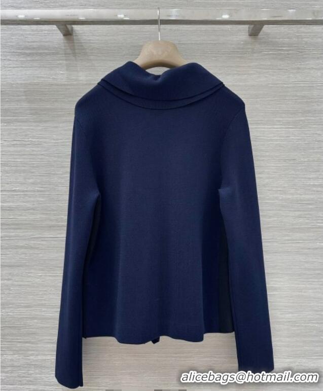 Reasonable Price Dior Ruffled Cardigan DR110679 Royal Blue 2025