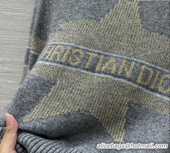 Well Crafted Dior Wool Cashmere Top with Star DR110684 Grey 2025
