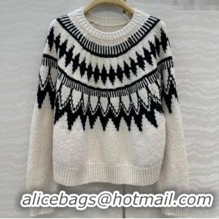 Reasonable Price Dior Fair Isle Snow Sweaters 6082 White 2025