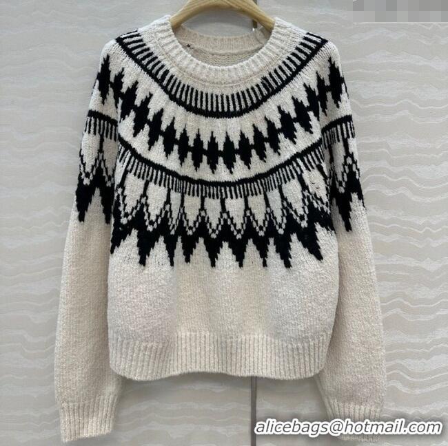 Reasonable Price Dior Fair Isle Snow Sweaters 6082 White 2025