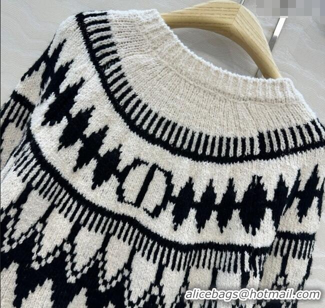 Reasonable Price Dior Fair Isle Snow Sweaters 6082 White 2025