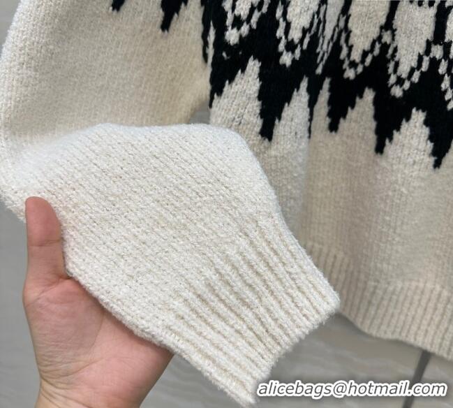 Reasonable Price Dior Fair Isle Snow Sweaters 6082 White 2025