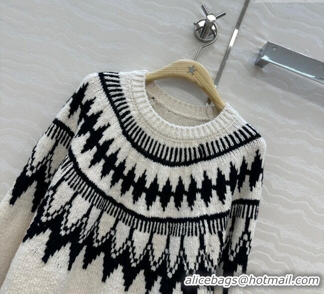 Reasonable Price Dior Fair Isle Snow Sweaters 6082 White 2025
