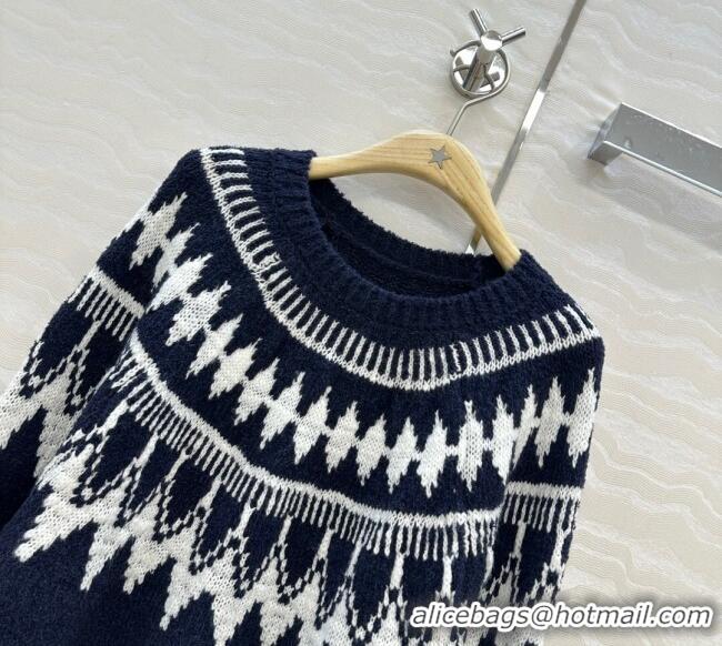 Top Grade Dior Fair Isle Snow Sweaters 6082 Blue 2025