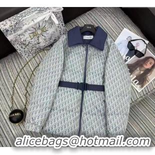 Super Quality Dior Oblique Down Jacket DR1115 Blue 2025